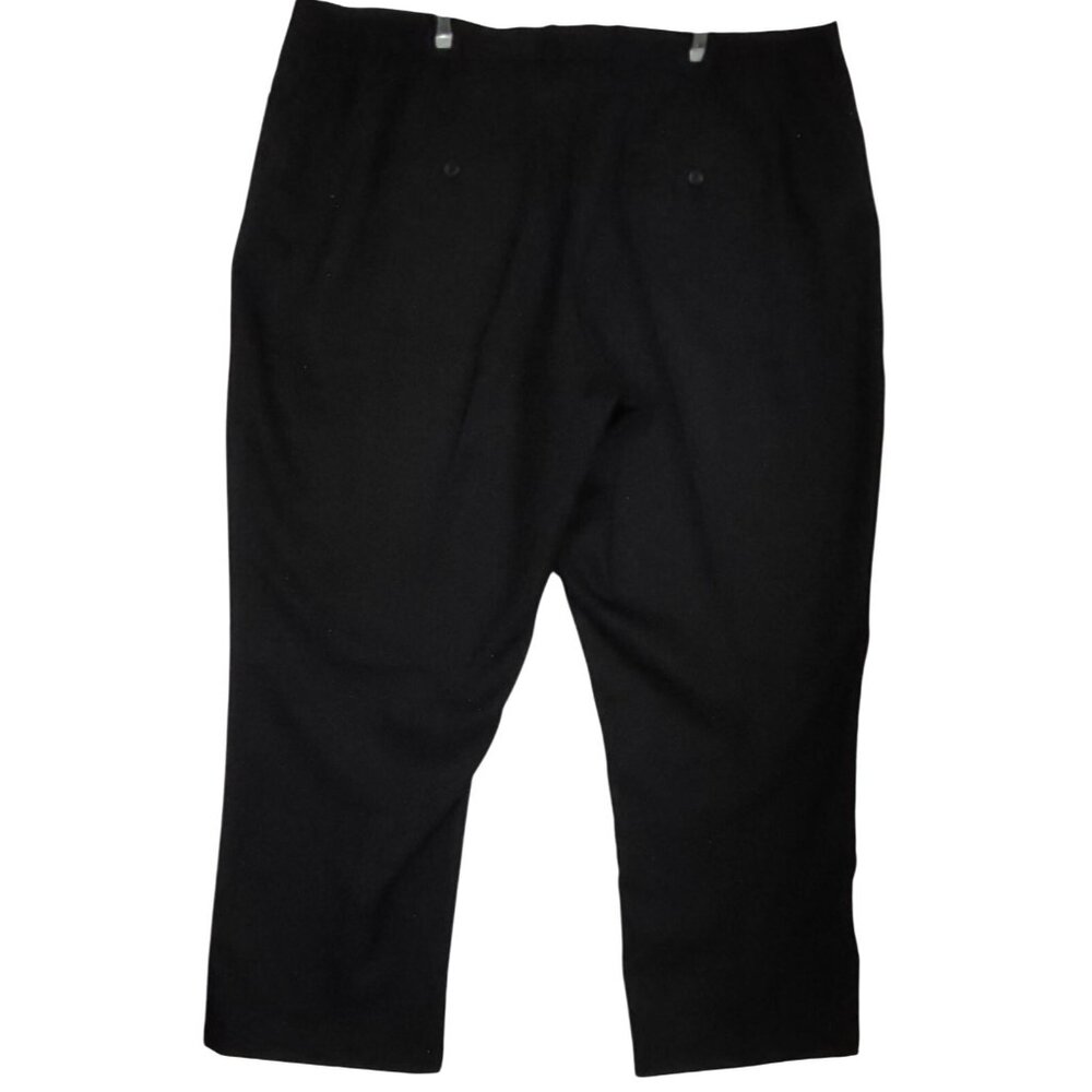 oobe Pants Womens Plus Size 32 x 34" Black Flat Front straight leg Uniform Work